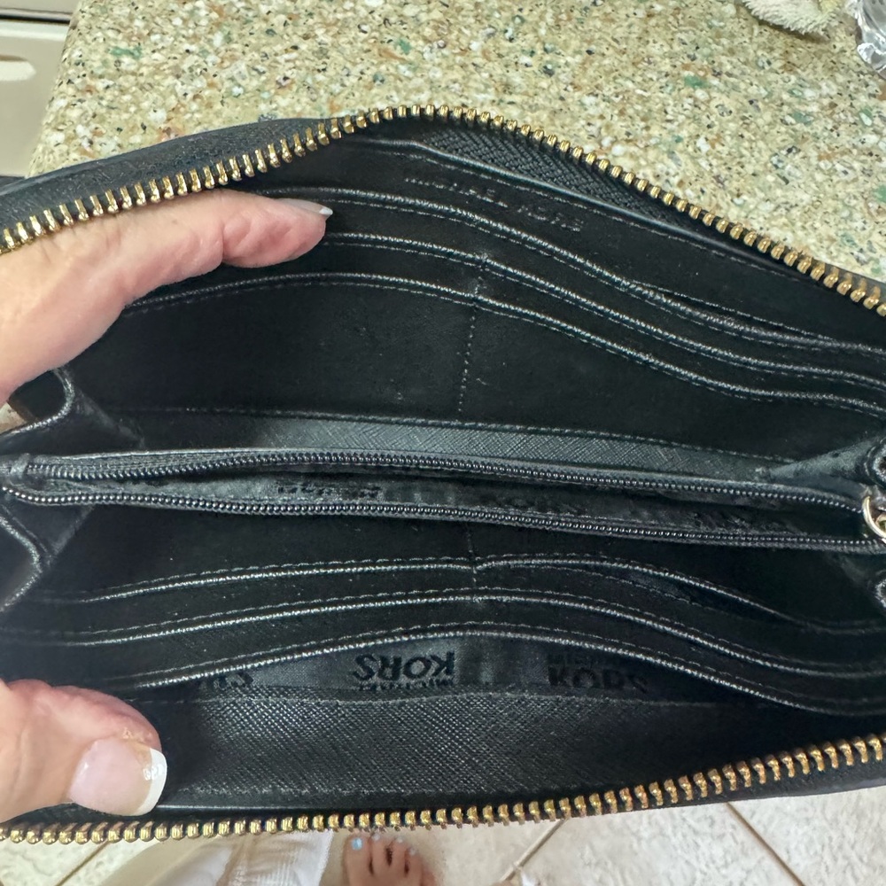 Michael Kors Black Wallet with Gold Studs - Picture 5 of 5